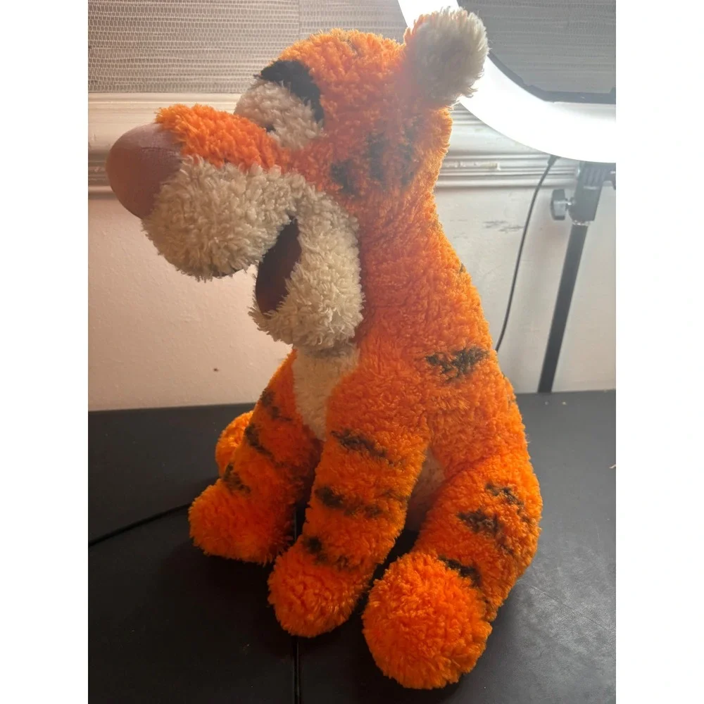 Disney Parks Winnie the Pooh Tigger Plush Stuffed Animal 15 inch Orange Black